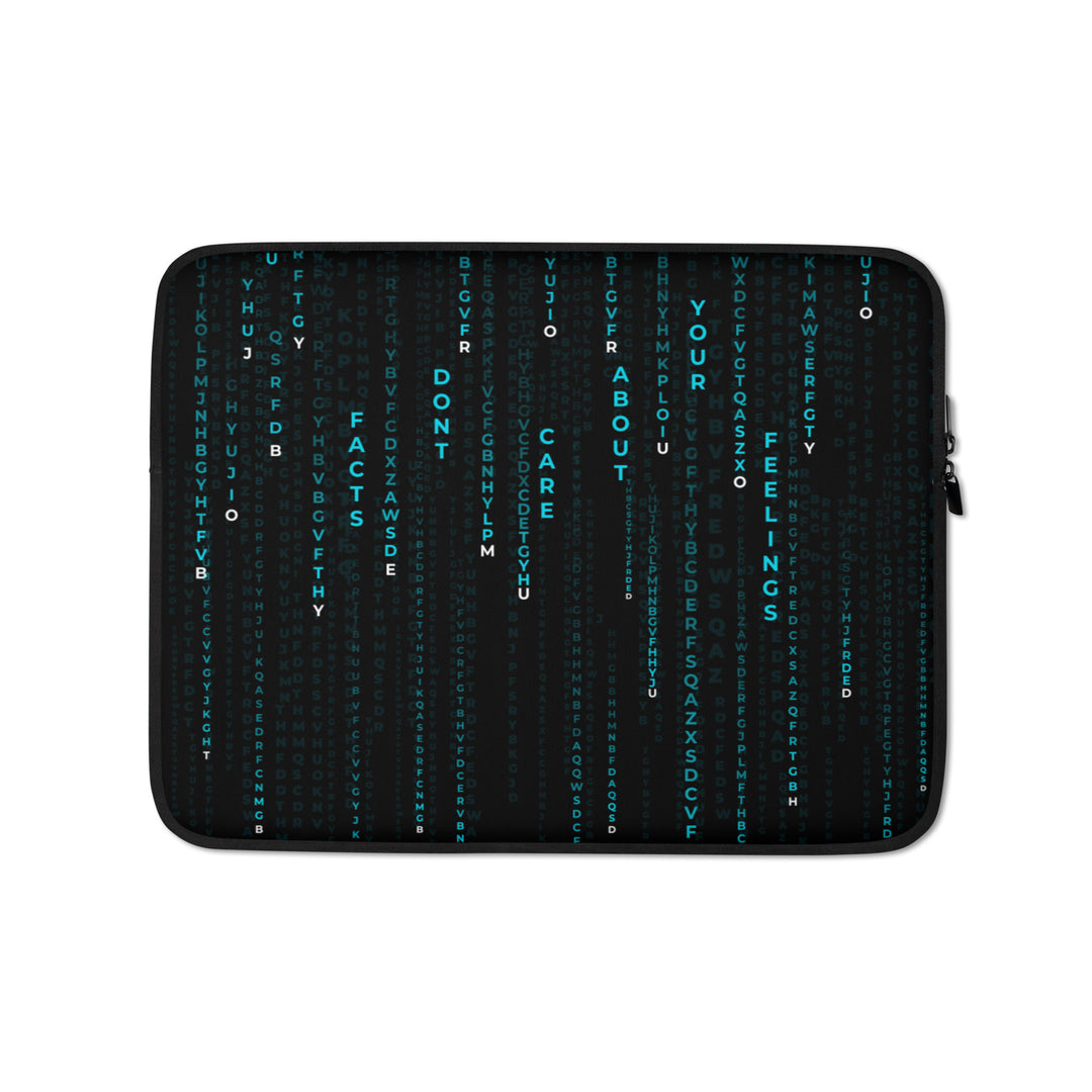 Facts Don't Care About Your Feelings Matrix Theme Laptop Sleeve