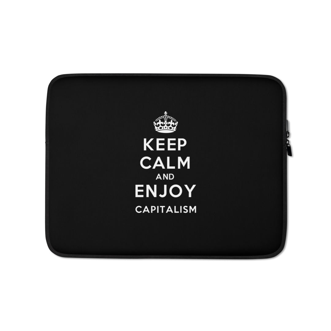 Keep Calm and Enjoy Capitalism Laptop Sleeve