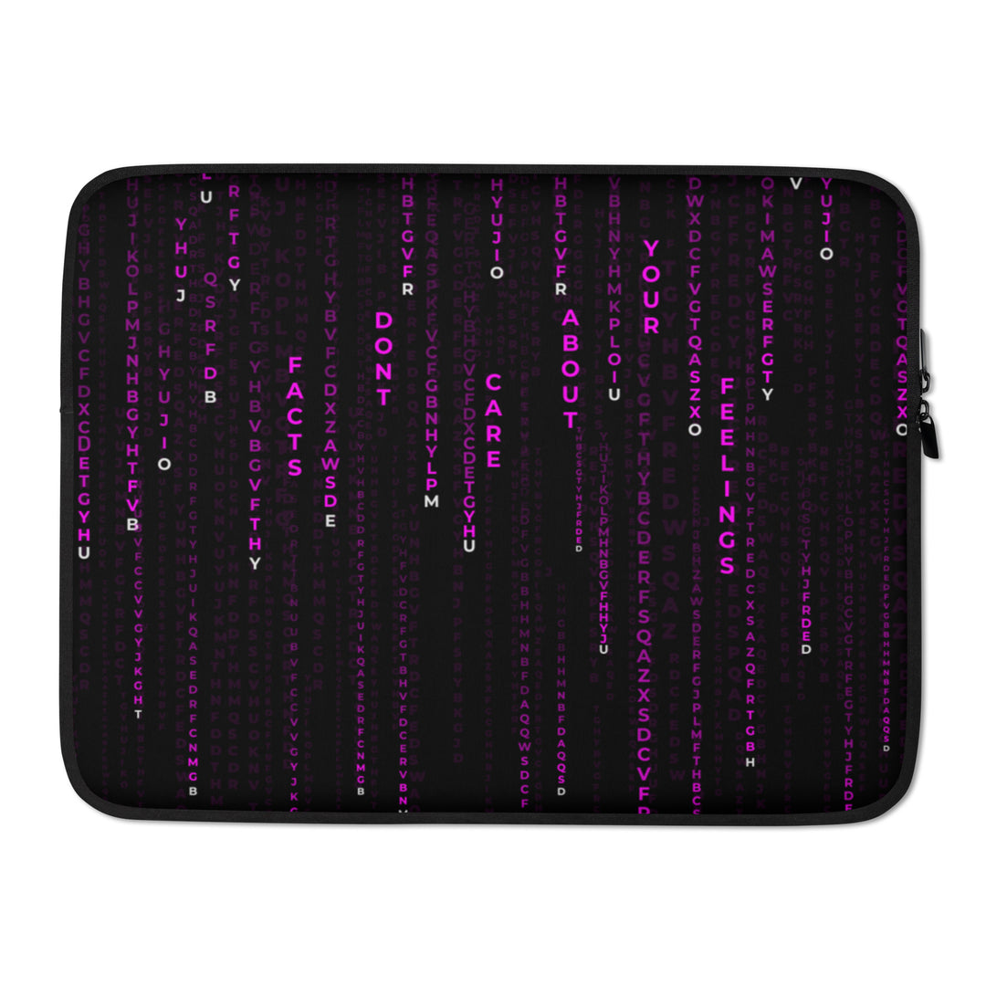 Facts Don't Care About Your Feelings Matrix Theme Laptop Sleeve