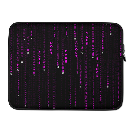 Facts Don't Care About Your Feelings Matrix Theme Laptop Sleeve