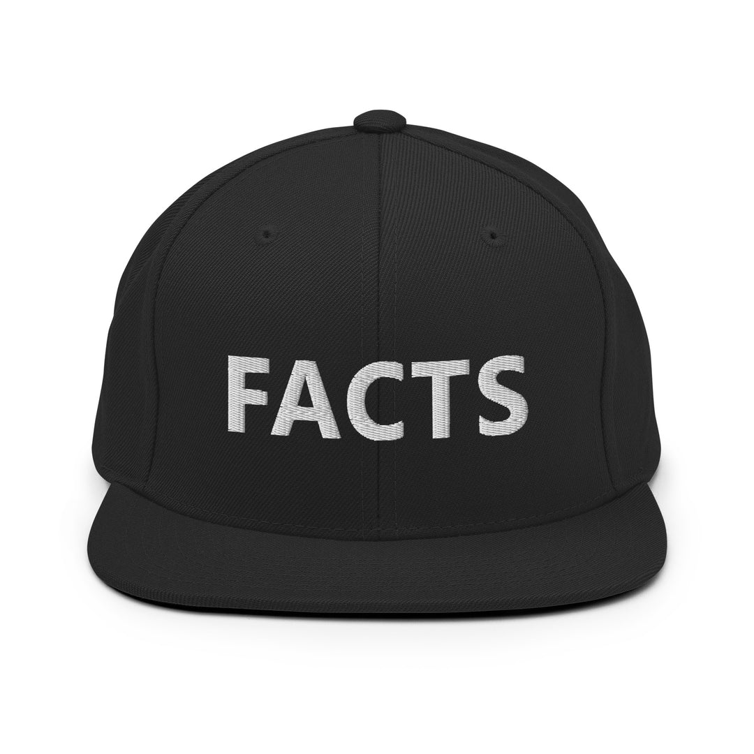 Facts Snapback Hat Embroidery