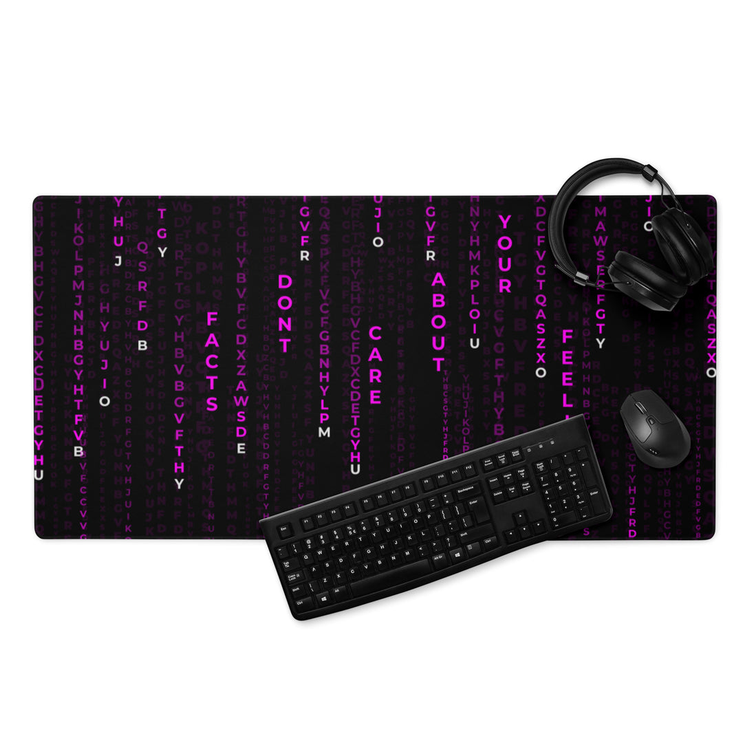 Facts Don't Care About Your Feelings Matrix Theme Gaming Mouse Pad