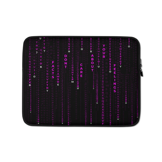 Facts Don't Care About Your Feelings Matrix Theme Laptop Sleeve