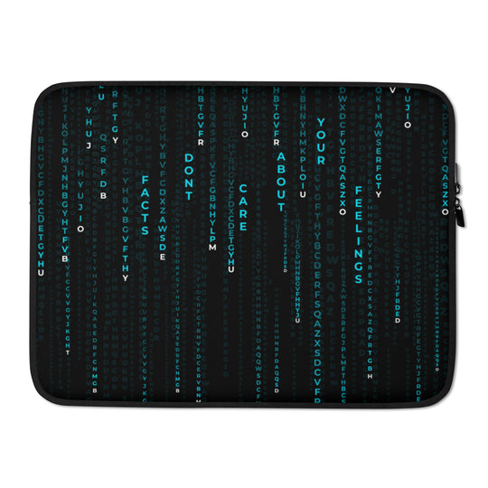 Facts Don't Care About Your Feelings Matrix Theme Laptop Sleeve